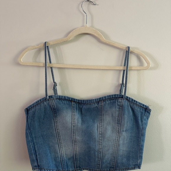 Princess Polly Vihaan Top Blue Wash - New With Tags - Picture 6 of 11